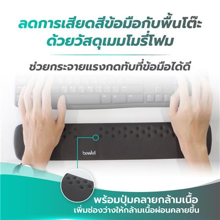 แผ่นรองข้อมือ BEWELL G097172-OF015 สีดำ_1