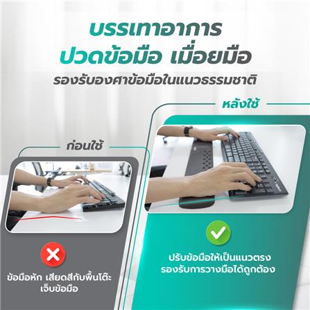 แผ่นรองข้อมือ BEWELL G097172-OF015 สีดำ_5