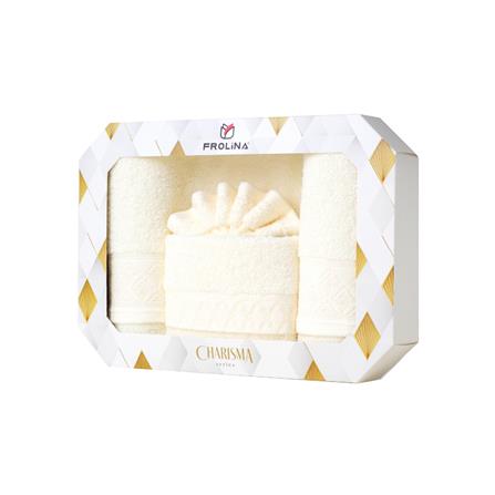 ผ้าขนหนู GIFT SET FROLINA CHARISMA EXQUISITE สี CREAM แพ็ก 2 ชิ้น_6