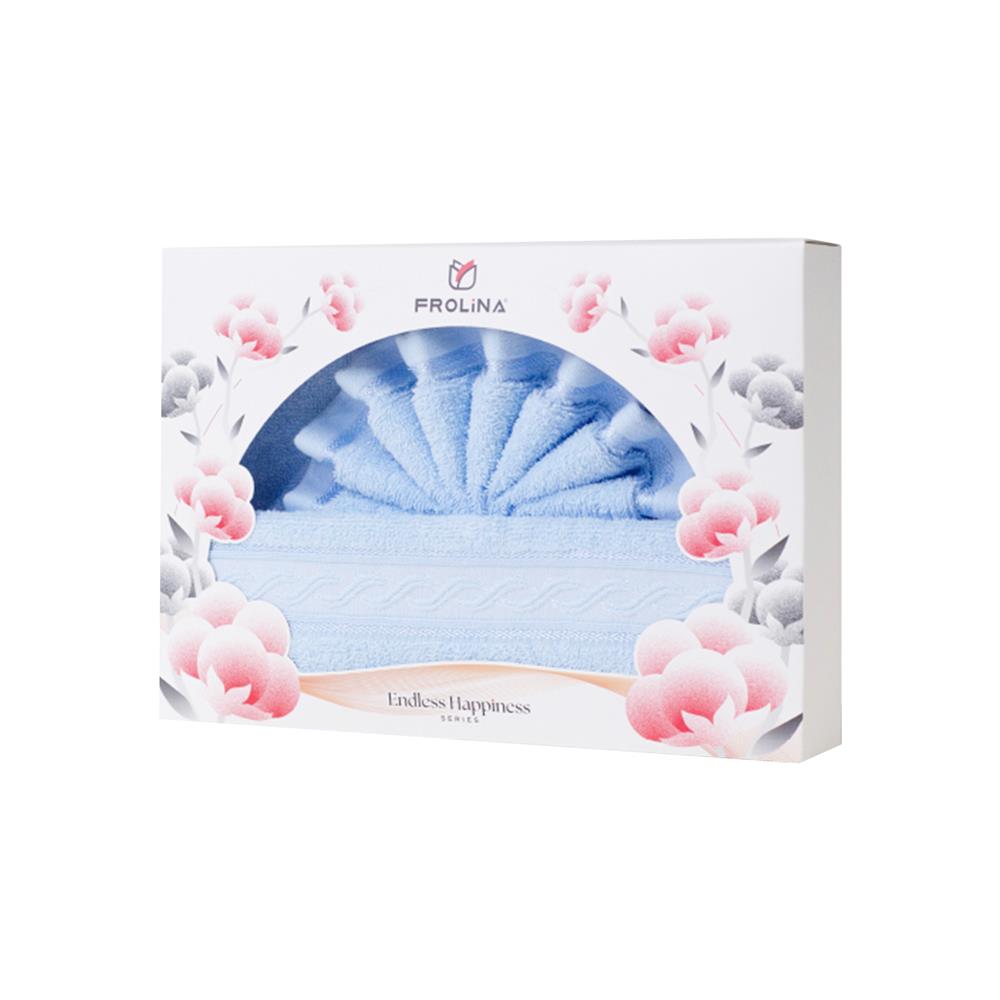 ผ้าขนหนู GIFT SET FROLINA HAPPINESS IMAGINE สี BLUE