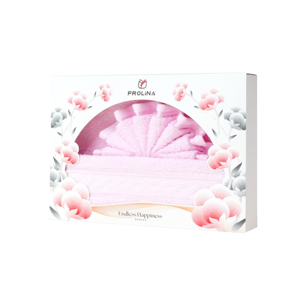 ผ้าขนหนู GIFT SET FROLINA HAPPINESS IMAGINE สี PINK