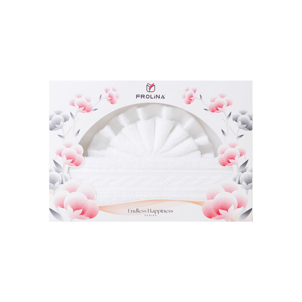 ผ้าขนหนู GIFT SET FROLINA HAPPINESS IMAGINE สี WHITE
