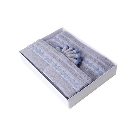 ผ้าขนหนู GIFT SET FROLINA HAPPINESS INFINITY สี GREY แพ็ก 2 ชิ้น_4