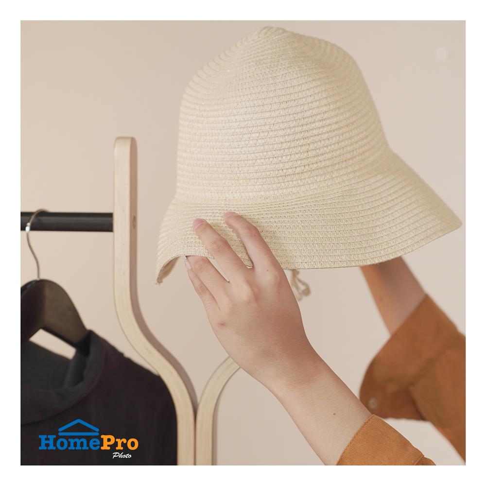 ราวแขวนผ้าพร้อมที่แขวนอเนกประสงค์ PLIM WALNUT 60ซม. สีดำ/วอลนัท