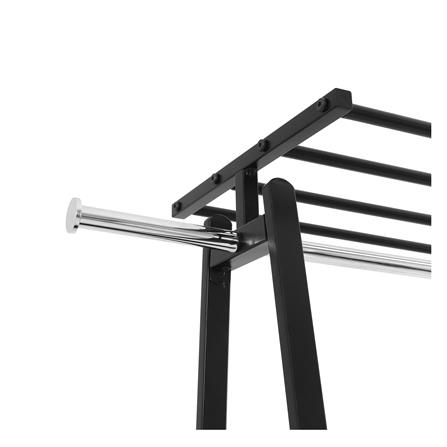 ราวแขวนผ้าและชั้นวางของ 3 ชั้น 106 ซม. PLIM LOFT สีดำ_4