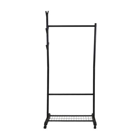 ราวแขวนผ้าพร้อมที่แขวนอเนกประสงค์ PLIM 81X44X185ซม. สีดำ_1