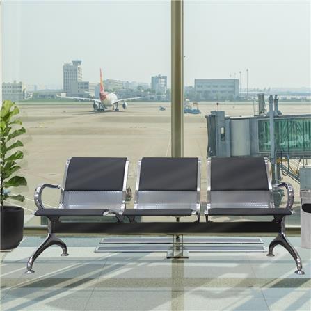 เก้าอี้รับรอง SURE PIPPA CC-313-3 175 ซม. สีเทา/ดำ_4