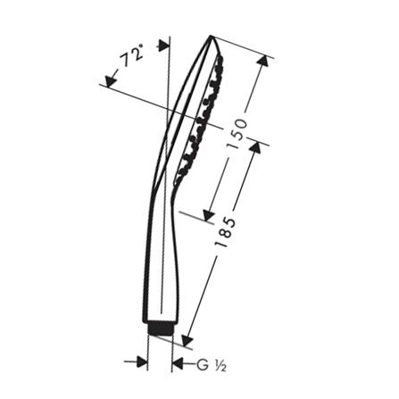 ฝักบัวสายอ่อนเฉพาะหัว 3 ระดับ HANSGROHE HG26550000_1