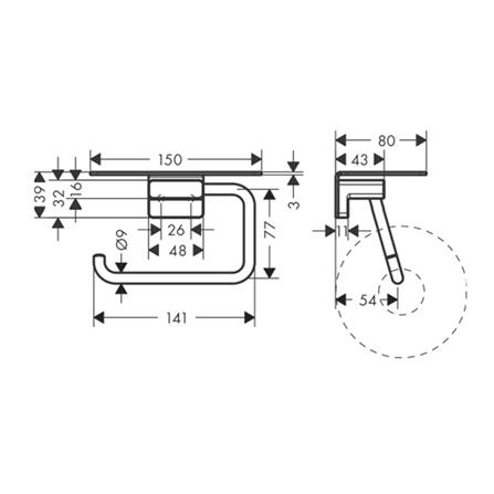 ที่ใส่กระดาษ HANSGROHE HG41772007 สีโครม_1