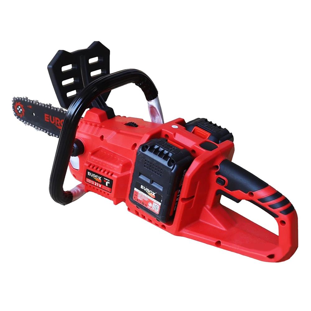 เลื่อยโซ่ไร้สาย (พร้อมแบตเตอรี่) EUROX TWIN T 11.5 นิ้ว 21 โวลต์
