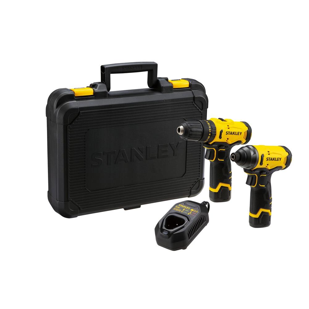 ชุดสว่านไขควงไร้สาย (พร้อมแบตเตอรี่) STANLEY SCHI10D2K-B1 12 โวลต์ แบตเตอรี่ 2.0AH 2 ก้อน
