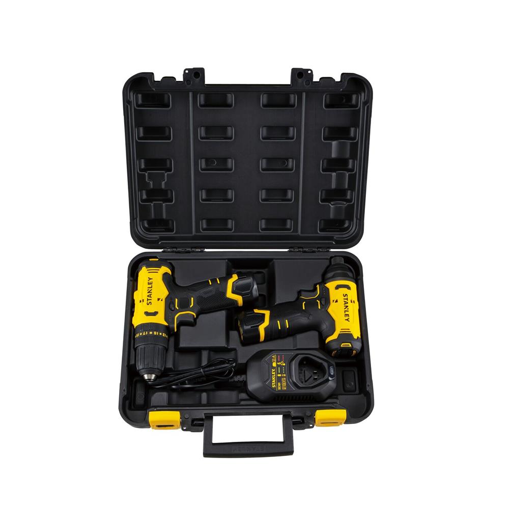 ชุดสว่านไขควงไร้สาย (พร้อมแบตเตอรี่) STANLEY SCHI10D2K-B1 12 โวลต์ แบตเตอรี่ 2.0AH 2 ก้อน