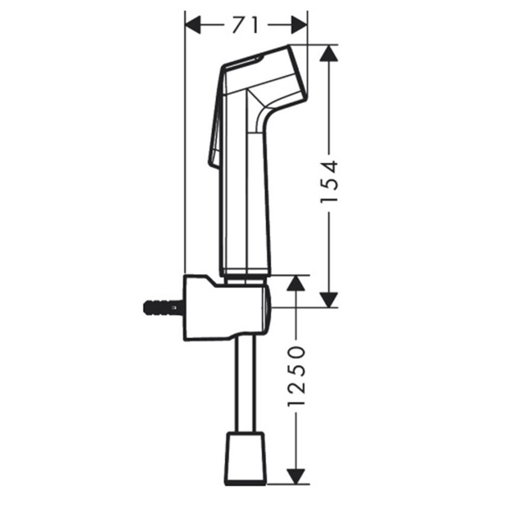 สายฉีดชำระครบชุด HANSGROHE HG29234000 สีโครม