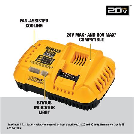 แท่นชาร์จแบตเตอรี่ DEWALT DCB118-KR 20V/60V 20 โวลต์ 8 แอมป์_7