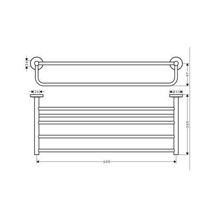 ราวแขวนผ้า HANSGROHE HG41720000 สีโครม_1