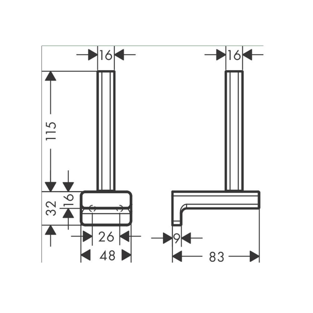 ที่ใส่กระดาษ HANSGROHE HG41756007 สีโครม