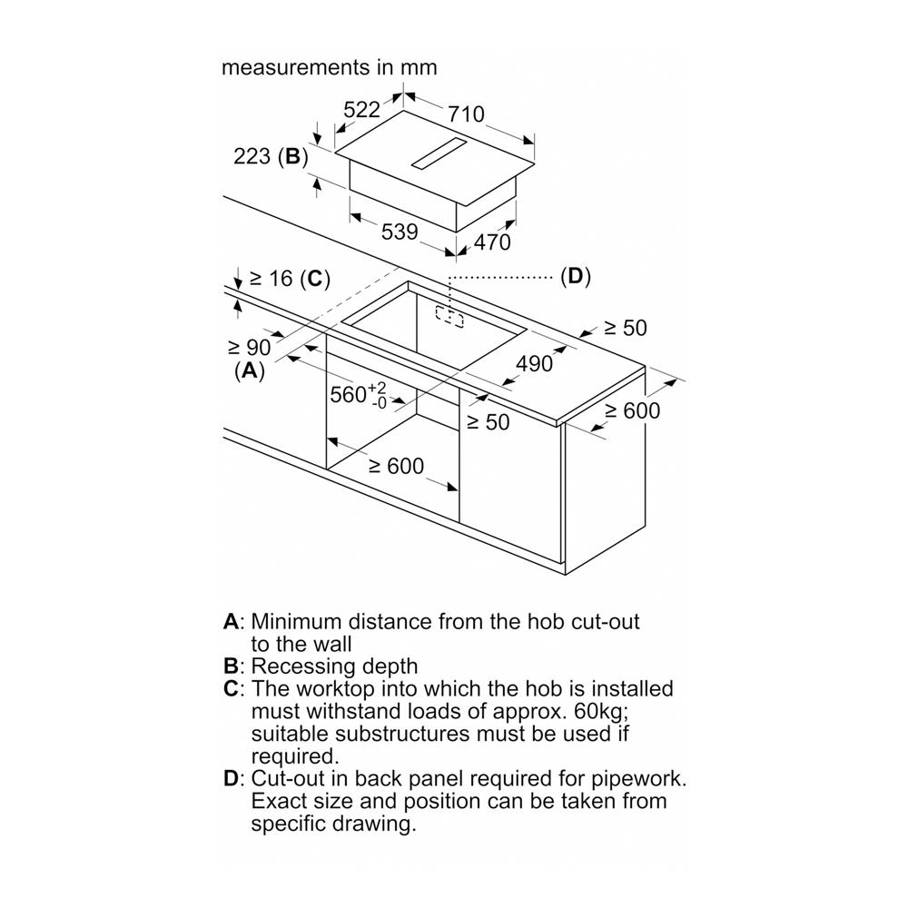 เตาฝังอินดักชั่น BOSCH PVQ731H26E 71 ซม.