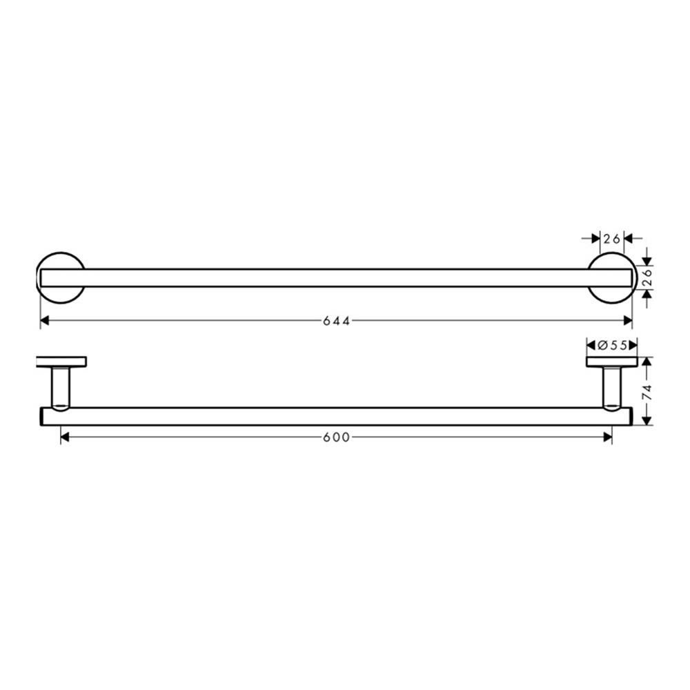 ราวแขวนผ้า HANSGROHE HG41716000 สีโครม