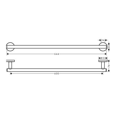 ราวแขวนผ้า HANSGROHE HG41716000 สีโครม_1