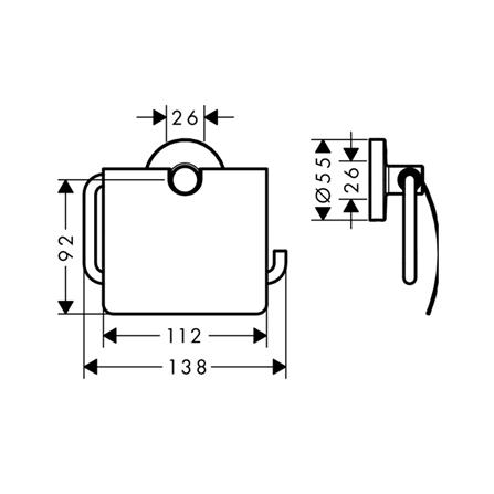 ที่ใส่กระดาษ HANSGROHE HG41723000 สีโครม_1