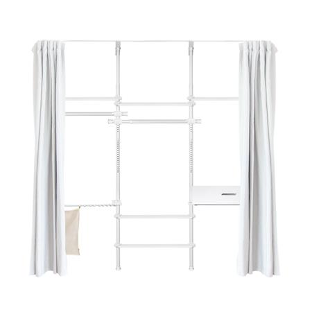 ราวแขวนผ้า TUGU R71PW-W 240x40x300 ซม. สีขาว (พร้อมชุดผ้าม่านสีขาว)_0