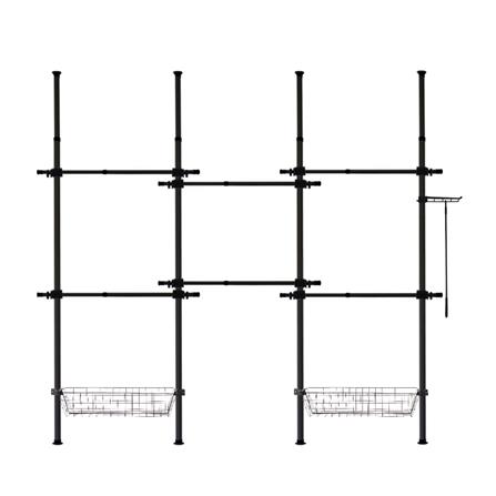 ราวแขวนผ้า TUGU R66B 240x40x300 ซม. สีดำ_0