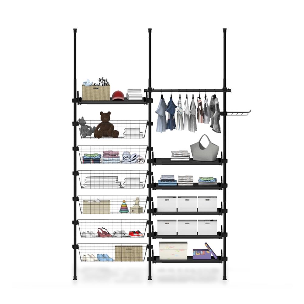 ราวแขวนผ้า TUGU R67B 170x42.5x300 ซม. สีดำ