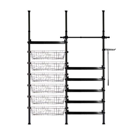 ราวแขวนผ้า TUGU R67B 170x42.5x300 ซม. สีดำ_0