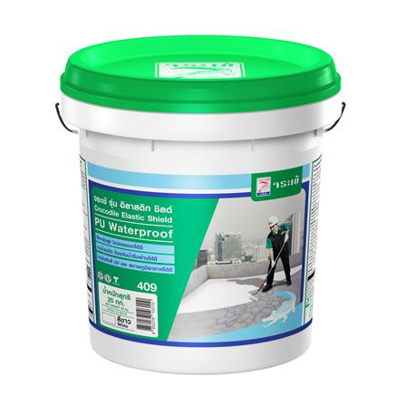โพลียูริเทน ทากันน้ำรั่วซึม จระเข้ ELASTIC SHIELD PU WATERPROOF 20 กก. สีขาว_0
