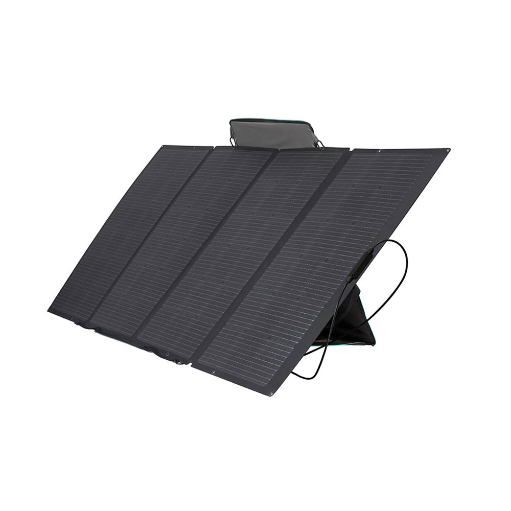 แผงโซลาร์เซลล์ แบบพกพา ECOFLOW 400 วัตต์ สีดำ
