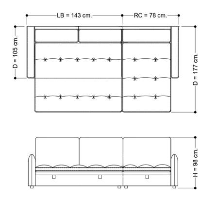 โซฟาเข้ามุมขวา FURDINI MARCEL PET FRIENDLY สีเทา_15