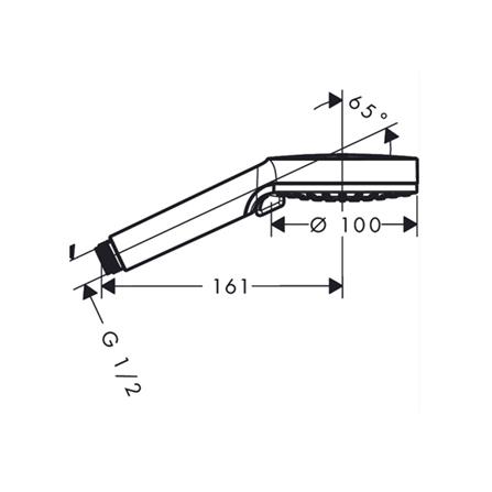ฝักบัวสายอ่อนเฉพาะหัว 2 ระดับ HANSGROHE HG26332400_1
