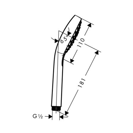 ฝักบัวสายอ่อนเฉพาะหัว 3 ระดับ HANSGROHE HG26812400_1