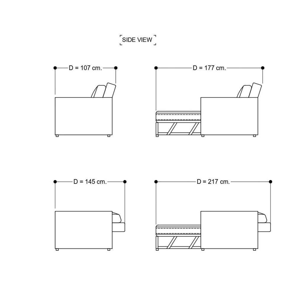 โซฟาเข้ามุมซ้าย FURDINI MARCEL PET FRIENDLY สีขาว