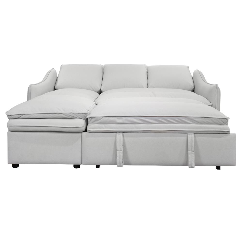 โซฟาเข้ามุมซ้าย FURDINI MARCEL PET FRIENDLY สีขาว