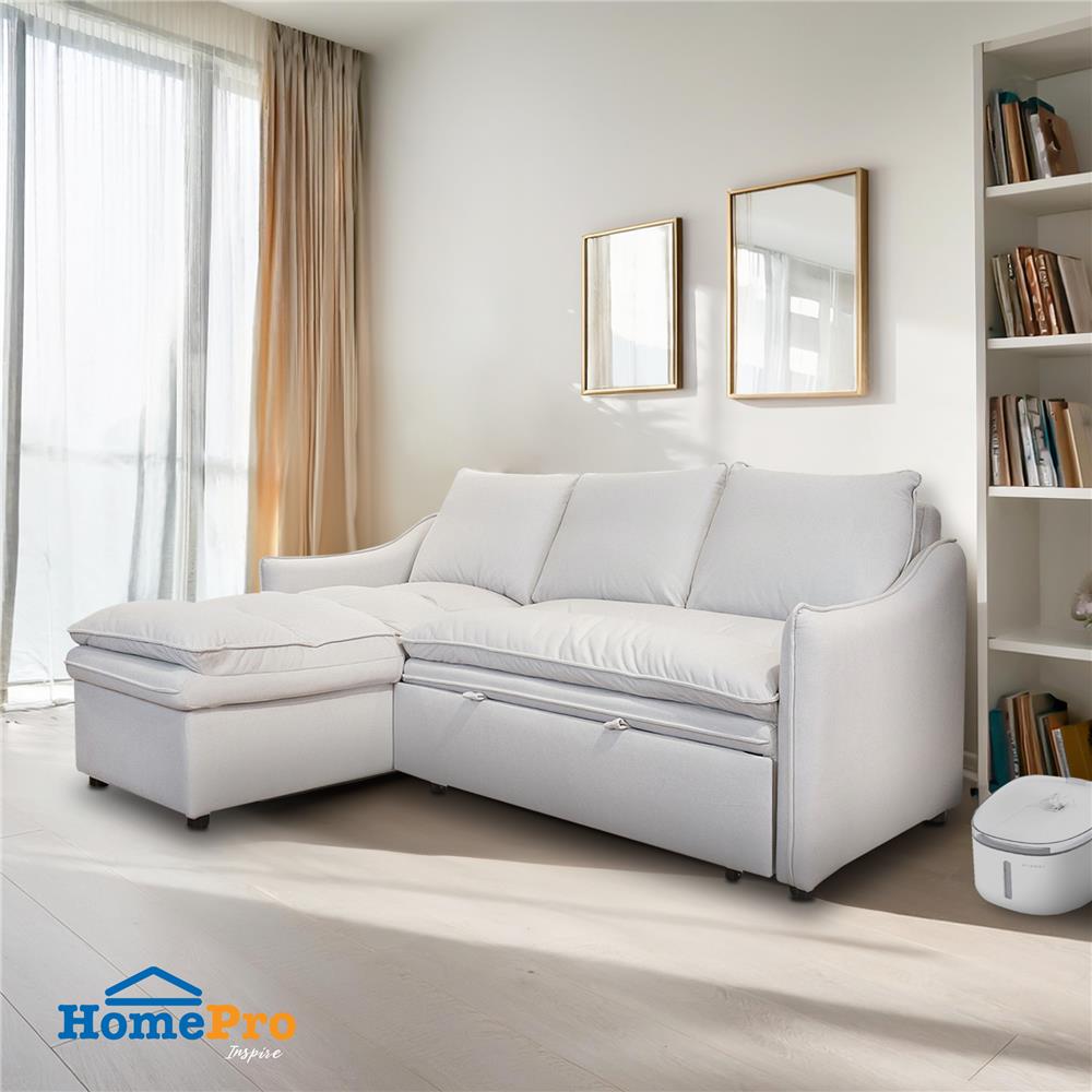 โซฟาเข้ามุมซ้าย FURDINI MARCEL PET FRIENDLY สีขาว