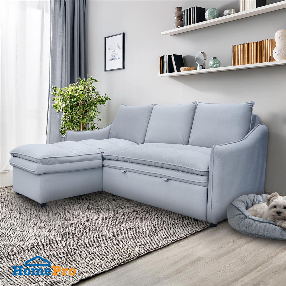 โซฟาเข้ามุมซ้าย FURDINI MARCEL PET FRIENDLY สีเทา