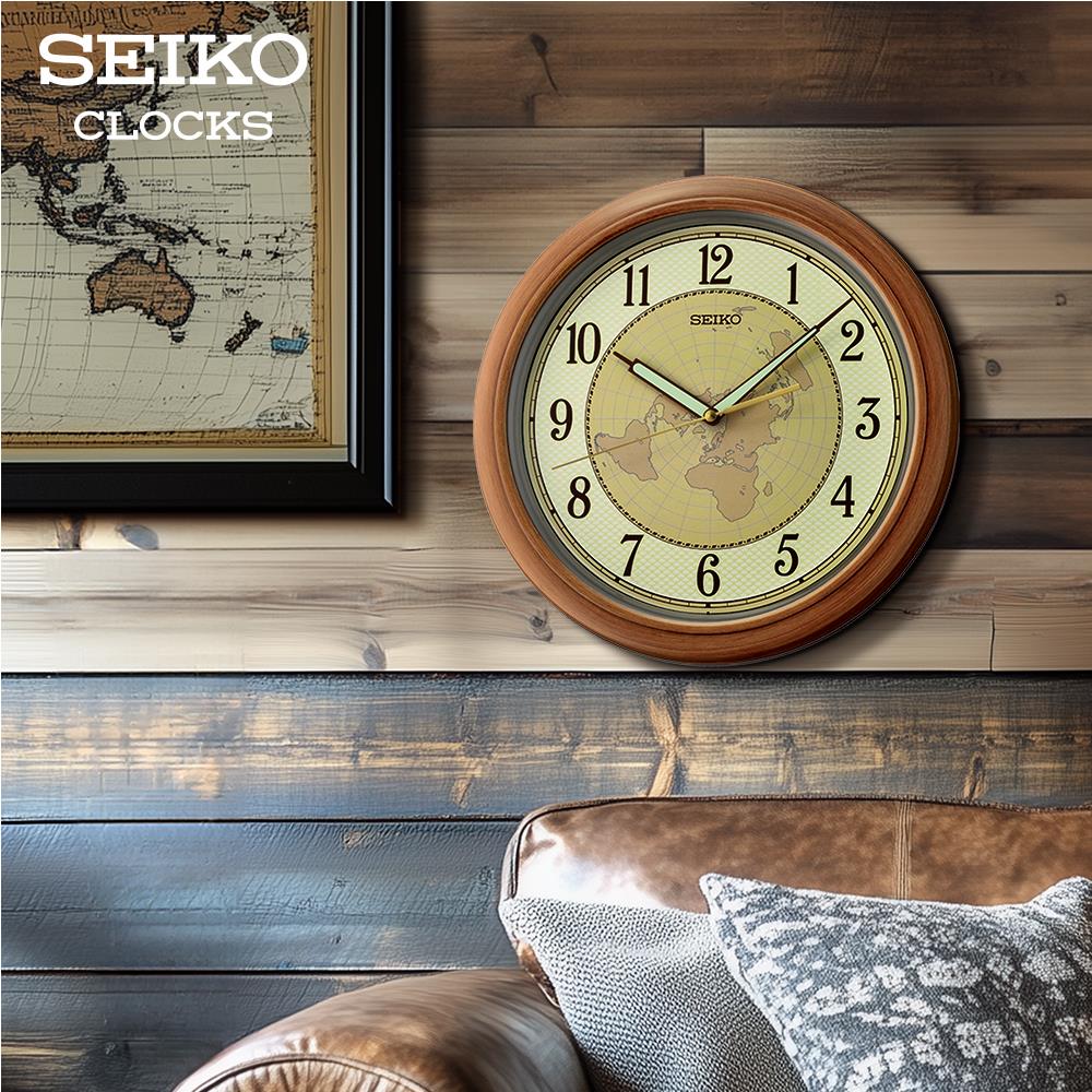 นาฬิกาแขวน SEIKO CLOCKS QXA825B 12.5 นิ้ว สีน้ำตาล