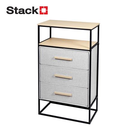 ชั้นลิ้นชักผ้า 3 ชั้น STACKO DIMI 60X34X99.6 ซม. สีเทา_1