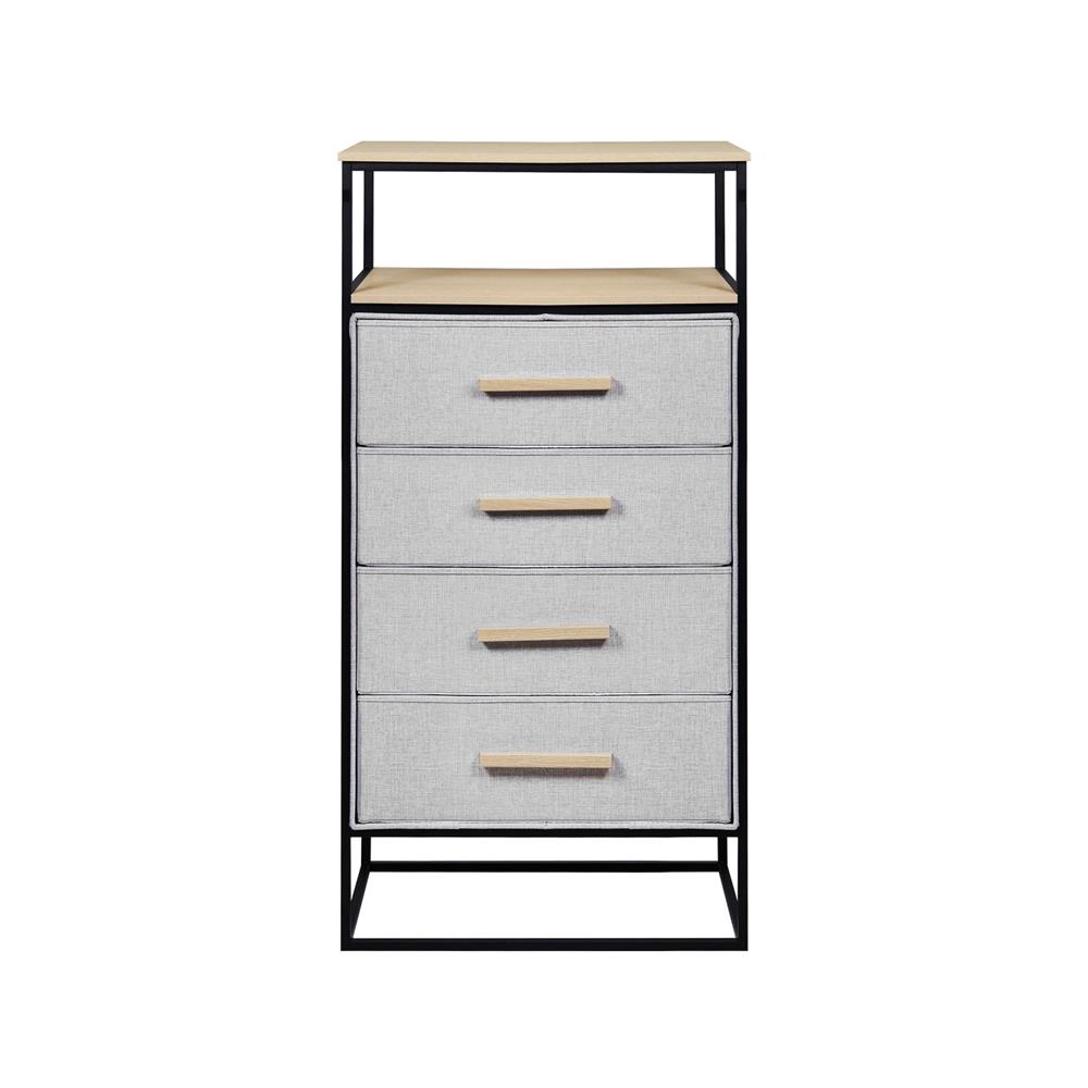 ชั้นลิ้นชักผ้า 4 ชั้น STACKO DIMI 60X34X118.4 ซม. สีเทา