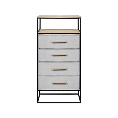 ชั้นลิ้นชักผ้า 4 ชั้น STACKO DIMI 60X34X118.4 ซม. สีเทา_2