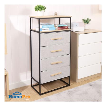 ชั้นลิ้นชักผ้า 4 ชั้น STACKO DIMI 60X34X118.4 ซม. สีเทา_5