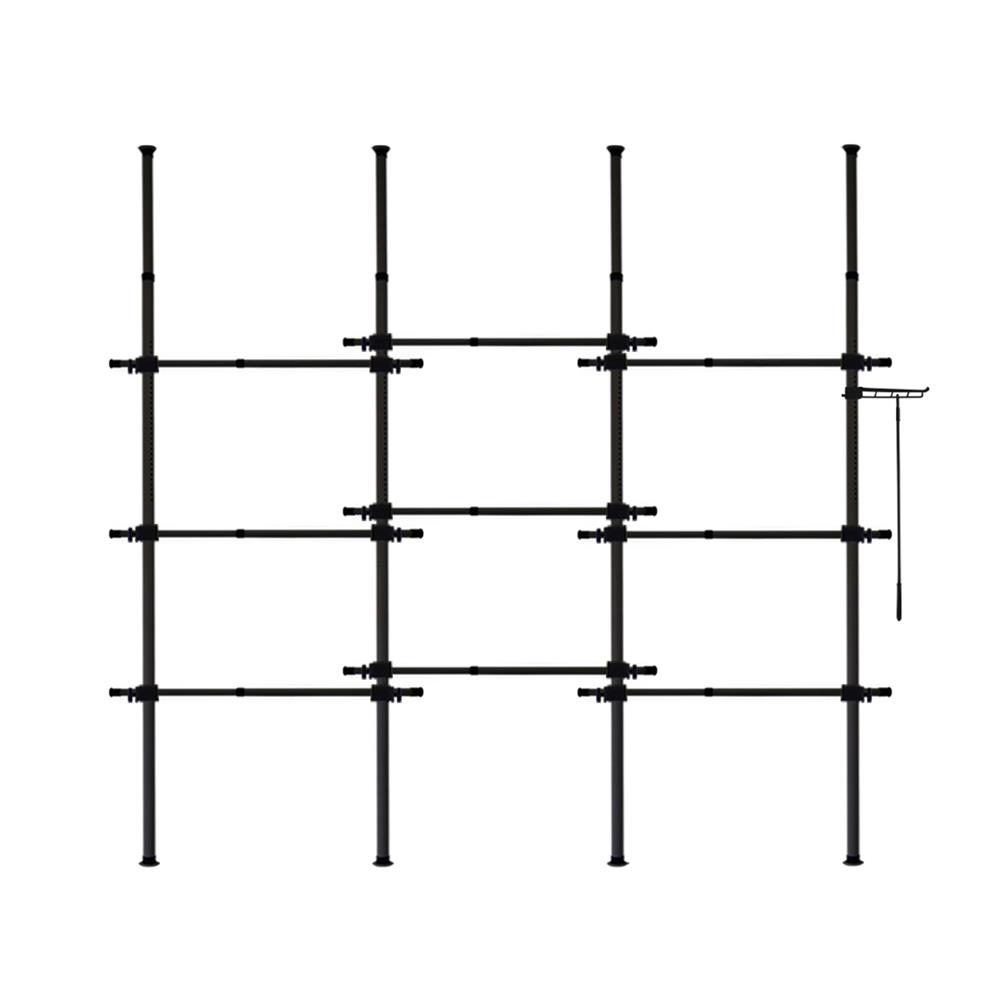 ราวแขวนผ้า TUGU R65B 330x50x300 ซม. สีดำ_1