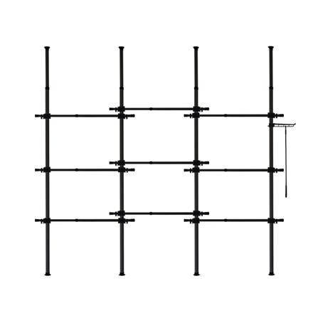 ราวแขวนผ้า TUGU R65B 330x50x300 ซม. สีดำ_0