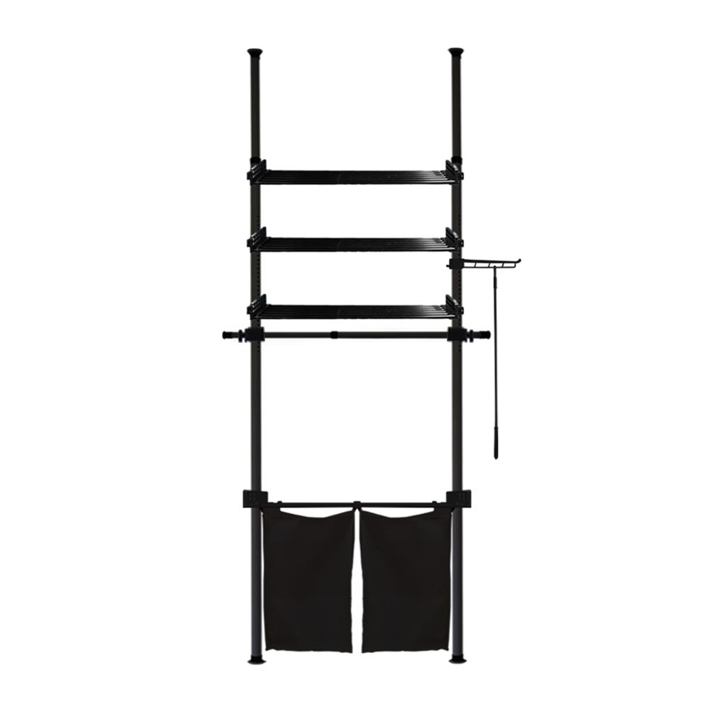 ราวแขวนผ้า TUGU R63B 80x42.5x300 ซม. สีดำ_1