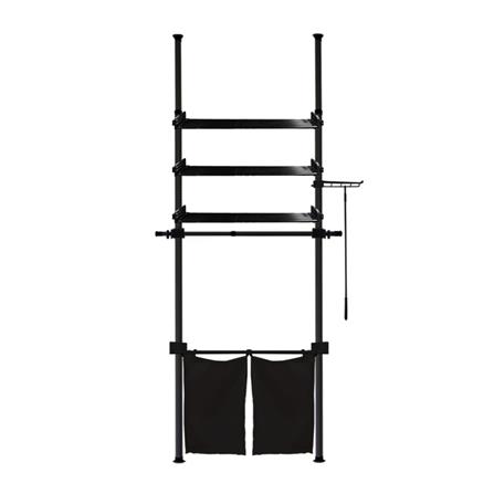 ราวแขวนผ้า TUGU R63B 80x42.5x300 ซม. สีดำ_0