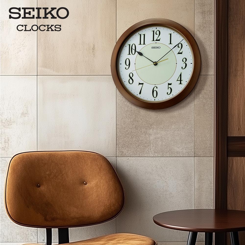 นาฬิกาแขวน SEIKO CLOCKS QXA824B 16 นิ้ว สีน้ำตาล