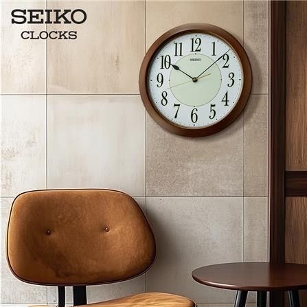 นาฬิกาแขวน SEIKO CLOCKS QXA824B 16 นิ้ว สีน้ำตาล_4