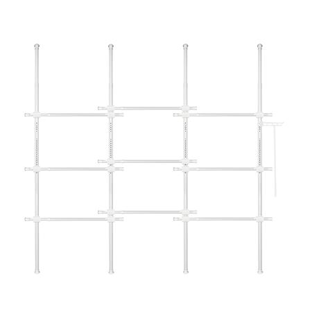 ราวแขวนผ้า TUGU R65PW 330x50x300 ซม. สีขาว_0