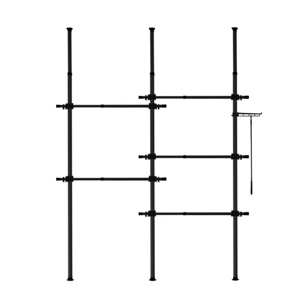 ราวแขวนผ้า TUGU R61B 220x50x300 ซม. สีดำ_1